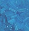 50g 10x3mm Matte Aqua Tile Beads